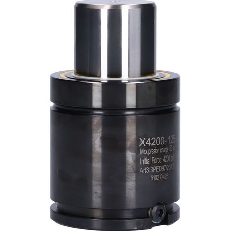 Vérin à gaz comprimé azote avec orifice de gonflage, force initiale 42000N, série 4200 YX4200-125, cylindre hydraulique à ressort (1/5)