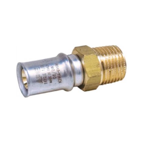 Niples Raccordo Dritto Maschio Pressare Pinzare per Tubo Multistrato Acqua 10PZ Maschio 1/2" 16mm