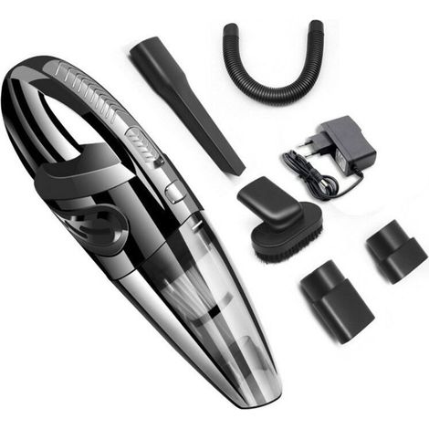 Aspirateur à main, sans Fil avec Batterie, 120W 2000mAh, 4000pa, noir (1/5)
