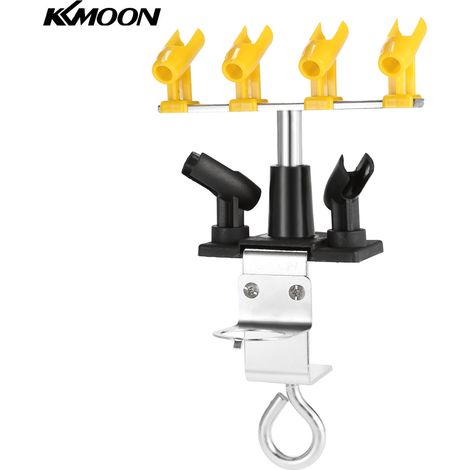KKmoom Support pour aérographe à fixation par pince professionnel, supporte 6 pistolets pulvérisateurs, station de table établi, kit avec support amovible, rotation 360°