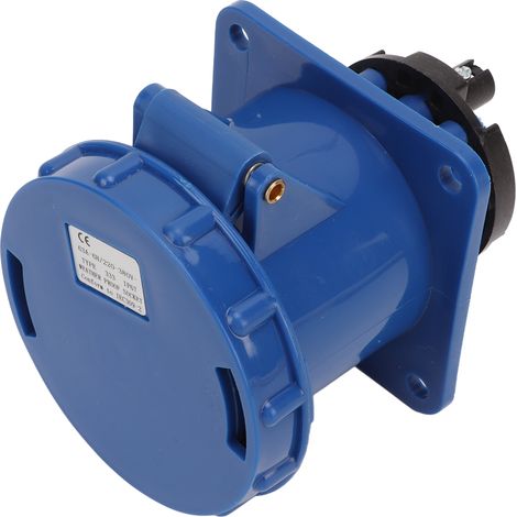Industriesteckdose aus Messing-PP, wasserdicht (IP67), elektrischer Anschluss, 63 A, 220–380 V (1/5)