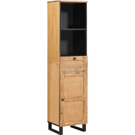 vidaXL Mobile da Bagno con lo scaffale Marrone 38 x 33 x 160 cm