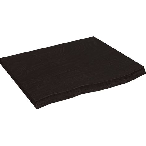 Maison Exclusive - Piano Tavolo Marrone 60x50x(2-4) cm Rovere Massello Trattato