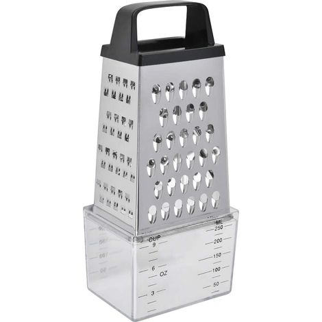 Râpe Carrée - Râpe En Acier Inoxydable Pour Légumes Carottes Fromage Fruits - Avec Récipient De Collecte Et Échelle Intégrée - 1 Pièce (1/5)