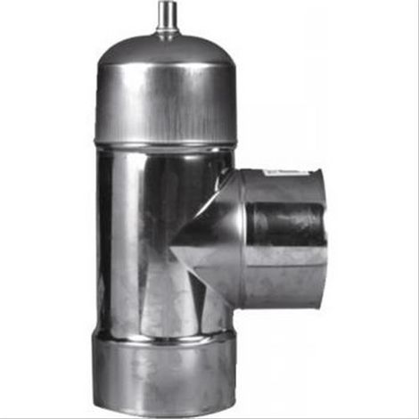 Té de tubage 90° Inox EQ + Purge Inox 304 - FØ125-131
