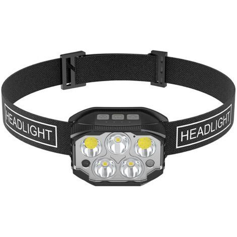High Brightness Rechargeable Headlamp for Fishing Long Duration Induction Light (1/5)