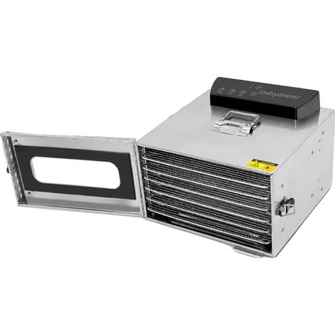 Déshydrateur Alimentaire, 6 Plateaux, 400W de Puissance, 220V de Tension, Température Réglable 30-85℃, Minuteur 0.5-24h (1/5)