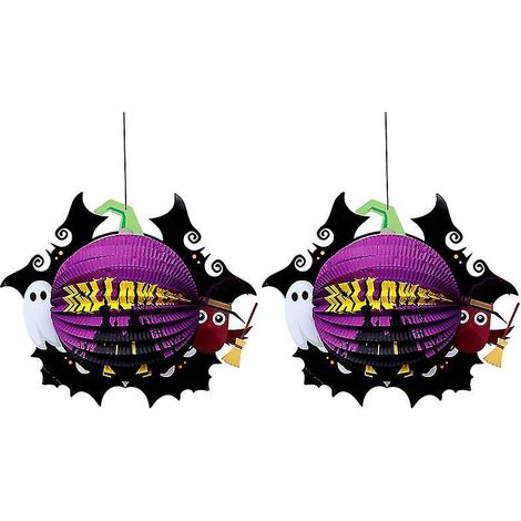 Lot de 2 lanternes d'Halloween pour cadeaux d'Halloween (1/3)