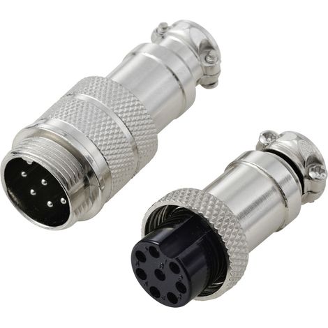 TRU COMPONENTS TC-13895620 Connecteur rond mâle, Contact femelle Nombre total de pôles: 8 Série (con