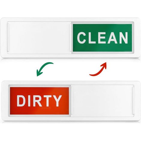 Aimant pour lave-vaisselle CLEAN / DIRTY signe Rouge/vert (1/5)
