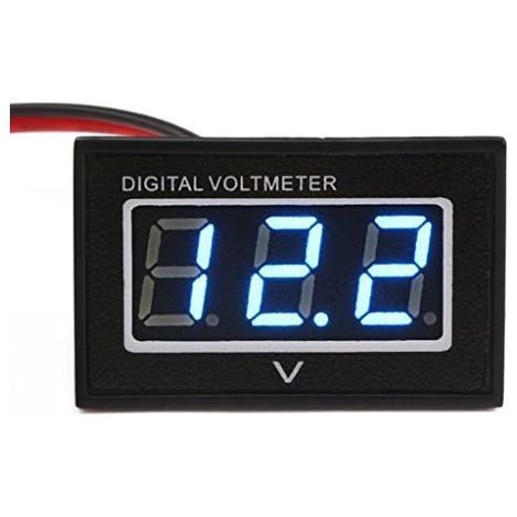 0,4" DC 2.5-40V Couleur Bleu étanche Tension de Voltmètre Numérique LED (1/5)