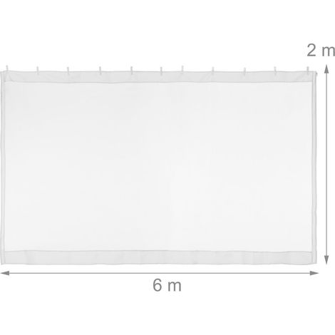 Zanzariera estensibile per gazebo 3 x 3 m protezione contro gli insetti design pratico in poliestere bianco 130010679