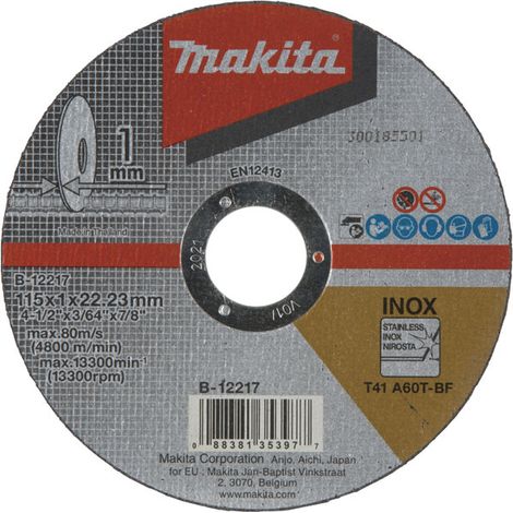 LOT 50 DISQUE A TRON METAL 125X1X22,23 MM A60T MAKITA E-03040-50 (1/2)