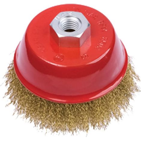 SPAZZOLA A TAZZA PER SMERIGLIATRICE Ø mm 60 - foro M 14