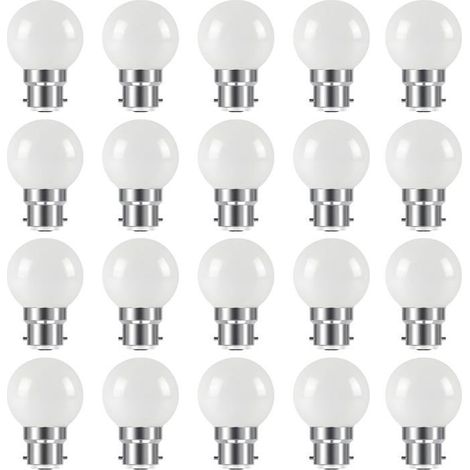 Ampoules à baïonnette B22 - Paquet de 20 ampoule LED feston 2W - blanc chaud [Classe énergétique B] (1/5)