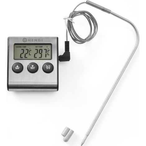 Gastronorm-Backthermometer mit Sonde und Timerfunktion - Hendi 271346 (1/3)