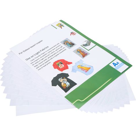 10Pcs Laser Transfer Paper Clothing Pattern Thermal Printing Light Color Replacement Supplies (1/5)