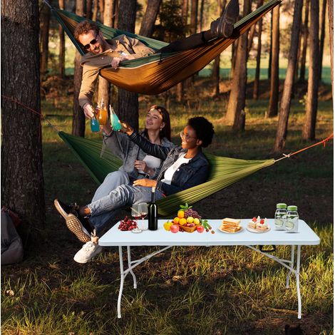 table repas pliante portable 180 cm blanc OKMYHOME (1/3)