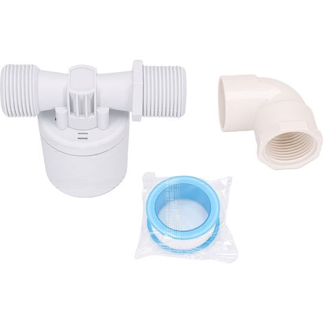 Vanne à flotteur pour réservoir d'eau, fermeture automatique, entrée latérale en nylon, pour bassins piscicoles et élevages. (1/5)