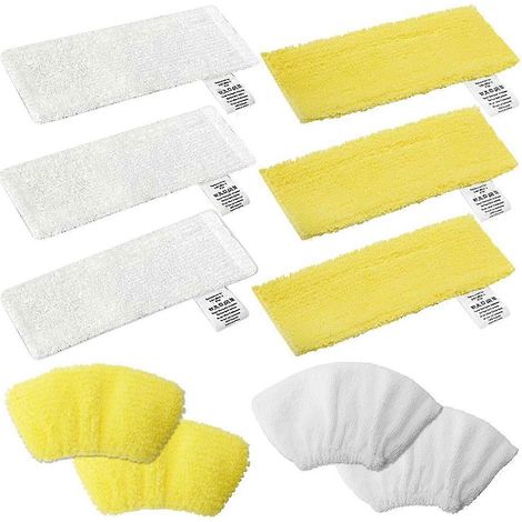 10 Mikrofasertücher für Kärcher Easyfix SC2 SC3 SC4 SC5 Dampfreiniger, Ersatzteile, Bodendüsen-Reinigungstücher, Abdeckungen (1/5)