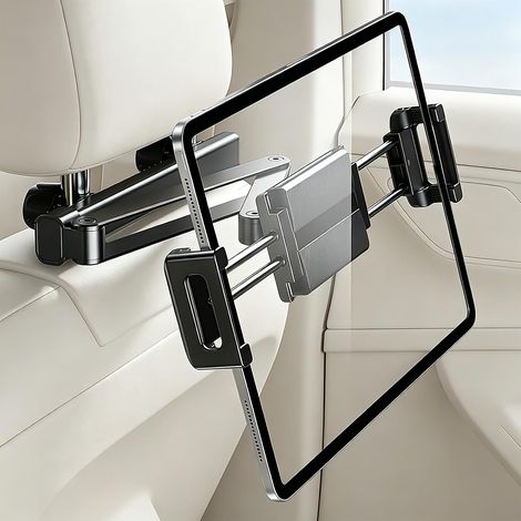 Support Tablette Voiture, Rotation 360° Support ipad Voiture Bras d'Extension Pliable Compatible 5.5-12 Pouces pour iPad, Samsung, iphone 13/14/15/16/17 (1/5)