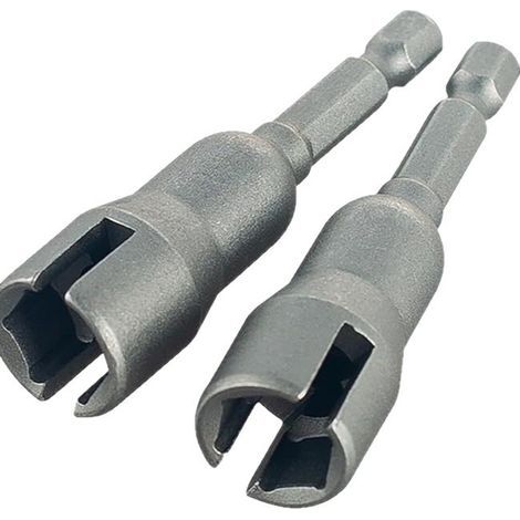 Jeu de 2 tournevis à douille, tournevis à ailettes à tige hexagonale de 6,35 mm (1/4 po), clé à ailettes, convient pour les vis, les écrous à œil et les écrous de panneau. Compatible avec la plupart d (1/5)