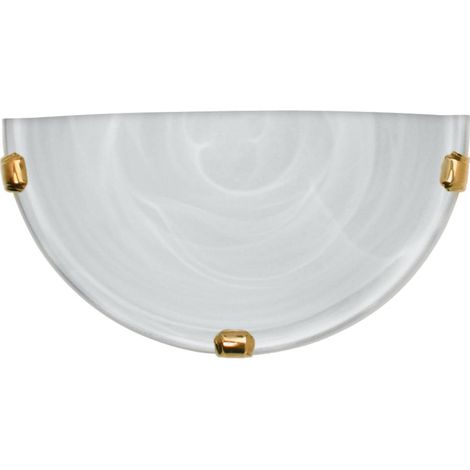 Plafonnier Candellux DUNA verre blanc/laiton 30cm E27 (1/2)