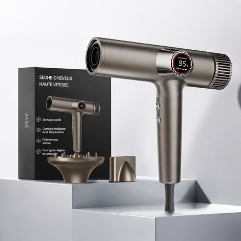 Sèche-cheveux professionnel haute vitesse 2000W S8 or titane câble 3,5 m s8 doré 2,2 kg – Livraison gratuite
