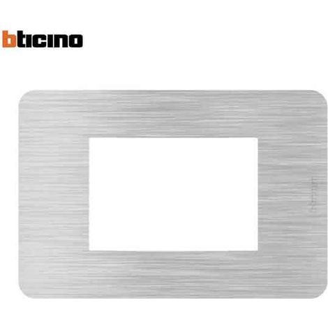 Placca Bticino MatixGO Aluminium 3M JA4803EA (1/2)