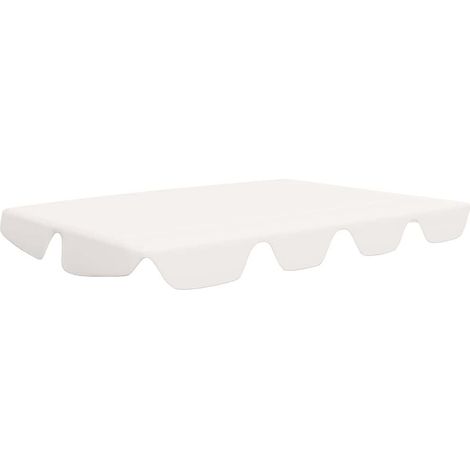 Maison Exclusive - Ersatzdach für Hollywoodschaukel Weiß 150/130x (1/5)