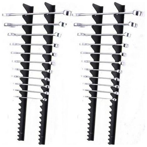 Sealey WR01 2 Piece Sharks Teeth Draw or Wall Mountable Spanner Rack - Twin Pack (1/3)