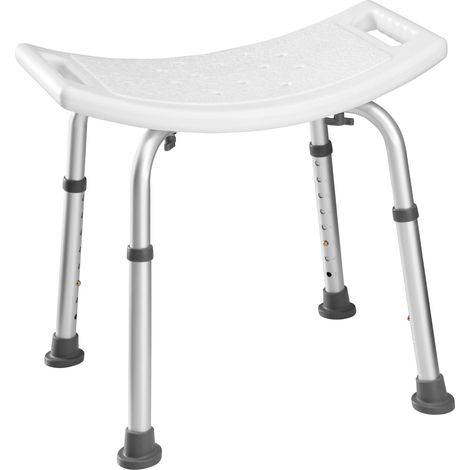 Tabouret de douche incurvé - blanc (1/4)
