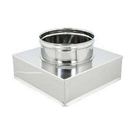 RIDUZIONE QUADRA-TONDA ACCIAIO INOX- Da 250x250 a 180- DK- pezzi 1
