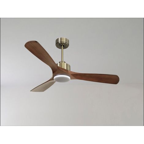 Modulo Low Profile Regular - un ventilateur pour plafond bas , DC 132 cm Chrome pales abs marron Lumière Dimmable 20 à 40 m² (1/5)