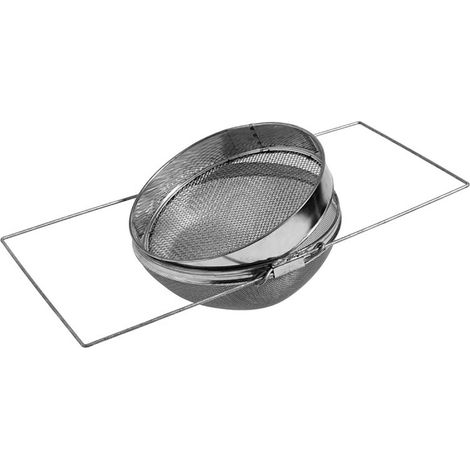 Passoire à coulisse double tamis – Filtration minutieuse du miel – Système adaptable jusqu'à 350 mm – Double tamis pour impuretés invisibles – Apiculture.Net