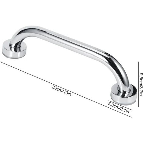 33cm Barre de Main de Baignoire en Acier Inoxydable Accoudoir à Poignée Antidérapante pour Enfants Personnes Âgées -QUT 127 (1/4)