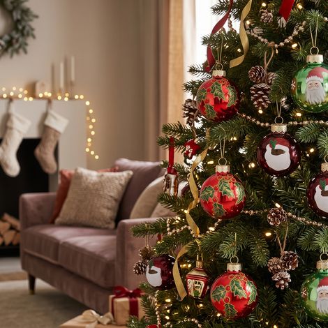 Addobbi palline decorative per albero di Natale Ø 4 cm set da 6 pezzi (1/3)