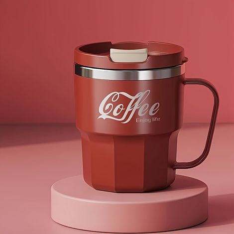 Mug à café avec couvercle — Doté d'une double paroi isolante Un cadeau idéal pour la fête des Mères (1/5)