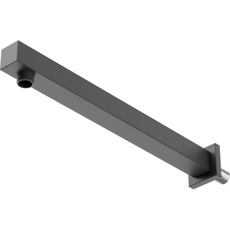 Colore Square Matt Black 345mm Square Fixed Shower Arm (1/5)