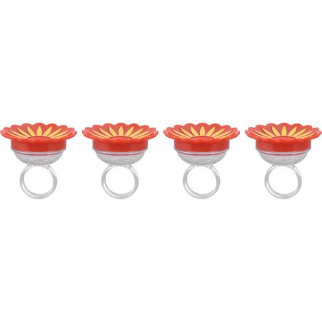 4PCS Mangeoire à Colibris Portative - Alimentation de Près, Couleurs Vives et Compacte pour Jardin (1/5)