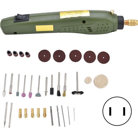 35pcs Mini Drill Low Voltage Design Copper Motor Polishing Supplies for Metal Stone GlassUS Plug