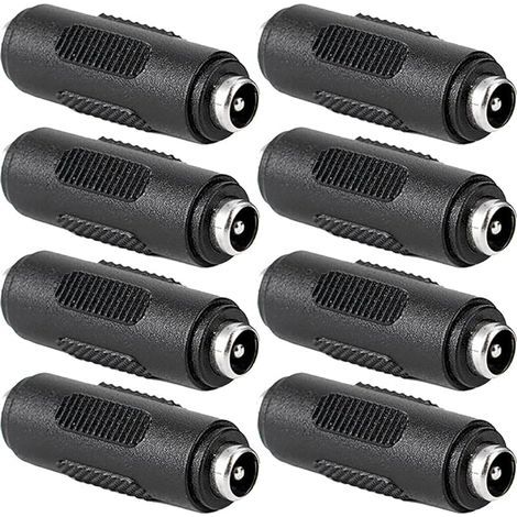 8 Pièces Connecteur de Prise de Courant Femelle à Femelle DC 5.5x2.1mm, Adaptateur de coupleur DC Femelle à Femelle pour CCTV (1/5)
