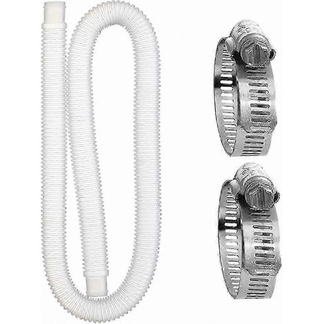 Tuyau de remplacement pour piscine avec 2 anneaux de connexion, longueur 1,5 m, compatible avec l'entretien des piscines (1/5)