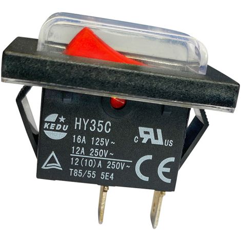 Kedu HY35C Elektrische Wippschalter 2 Pins 250V - Ein-/Aus Schalter (1/2)