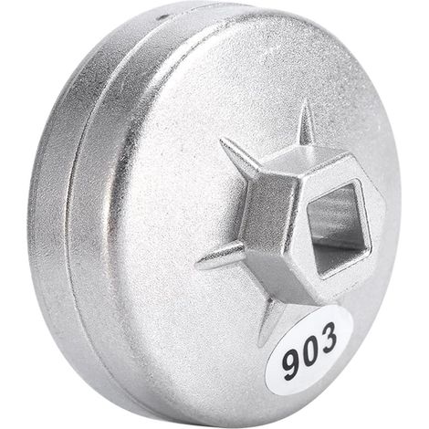 Clé à Filtre à Huile en Aluminium à 14 Cannelures de 74 Mm, Outil de Retrait de Douille, Accessoire de Réparation Automobile Durable pour Véhicules (1/5)