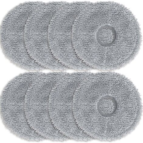 BUNTHAUS 8er-Pack dunkelgraue Mikrofasertücher für die Saugroboter Dreame L10s Ultra / L10 Ultra / L20 Ultra / L10s Pro Ultra Heat / X40 Ultra Complete und Xiaomi X10+ / X20+. Ersatzteile. (1/4)