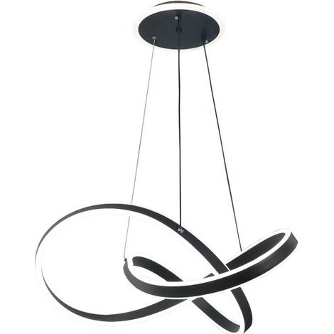 Colgante Nantes Negro 120w 3000-4000-6000k Regx60x 60cm 9600lm C/remoto Y Reg.intensidad