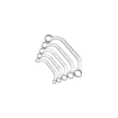 Set di 5 chiavi metriche da 8-22 mm, chiave a forchetta doppia a forma di mezzaluna in acciaio al cromo vanadio (tipo C) - Crezuo