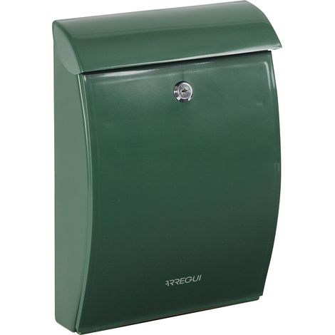ARREGUI Mininova E5333 Cassetta Postale Individuale in Plastica Resistente, Cassetta della Posta da Parete, Dimensione M (DIN A4 e Riviste), Facile da Montare, Verde (1/4)