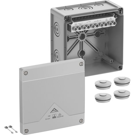 Spelsberg Scatola di derivazione, grado di protezione IP66/IP67/IP69, max. 10², resistenza agli urti IK09, classe di protezione II, Ui 690V AC, Ui 690V DC, DLG, DNV, VDE, privo di alogeni, 41042001